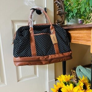 Weekender Black and Brown Dotted Travel Bag